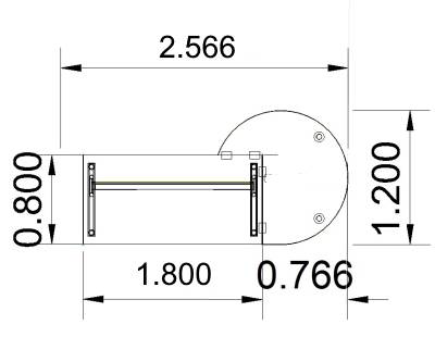 Schreibtisch 180 cm mit Berateransatz rechts
